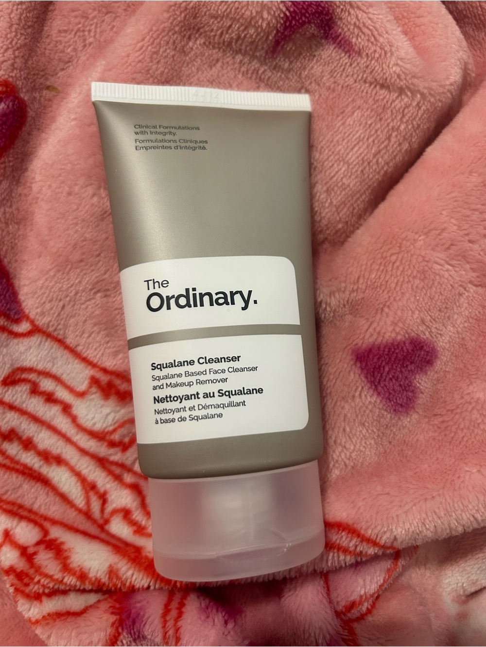 The Ordinary Squalane Cleanser — Silver Tube with White Label